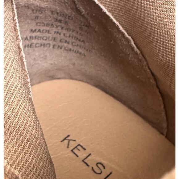 Kelsi Dagger Jagger Taupe Knee High Clog Wood Heel Wedge Round Toe Leather Boot - Picture 8 of 16